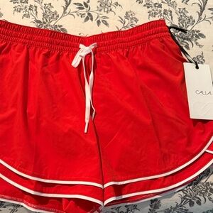 Women's Red Athletic Shorts Calia